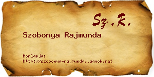 Szobonya Rajmunda névjegykártya